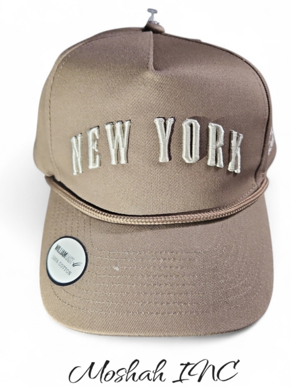 WilliamRast Hat Corduroy rope snapback NEW YORK embroidered Brown